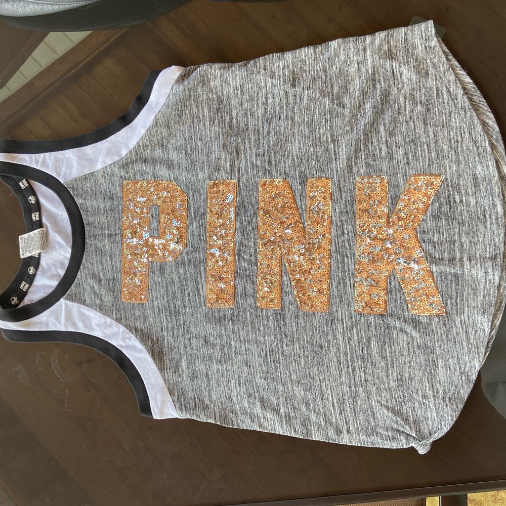 PINK SEQUIN TANK